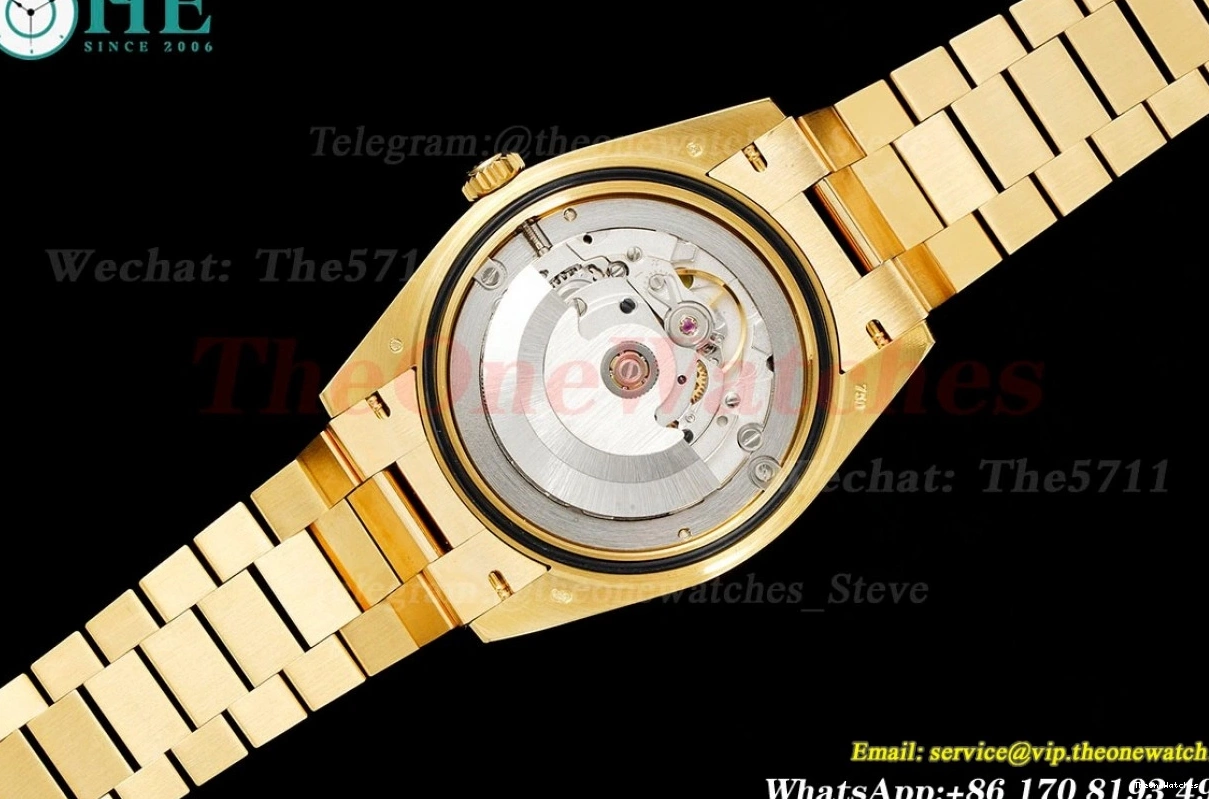 Textured DayDate Dial YG EWF YG 40mm A2836 Silver 0327